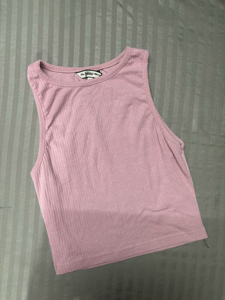 PINK CROP TOP