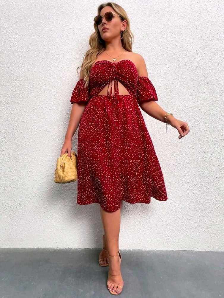 Shein Red Drawstring Dress❤️