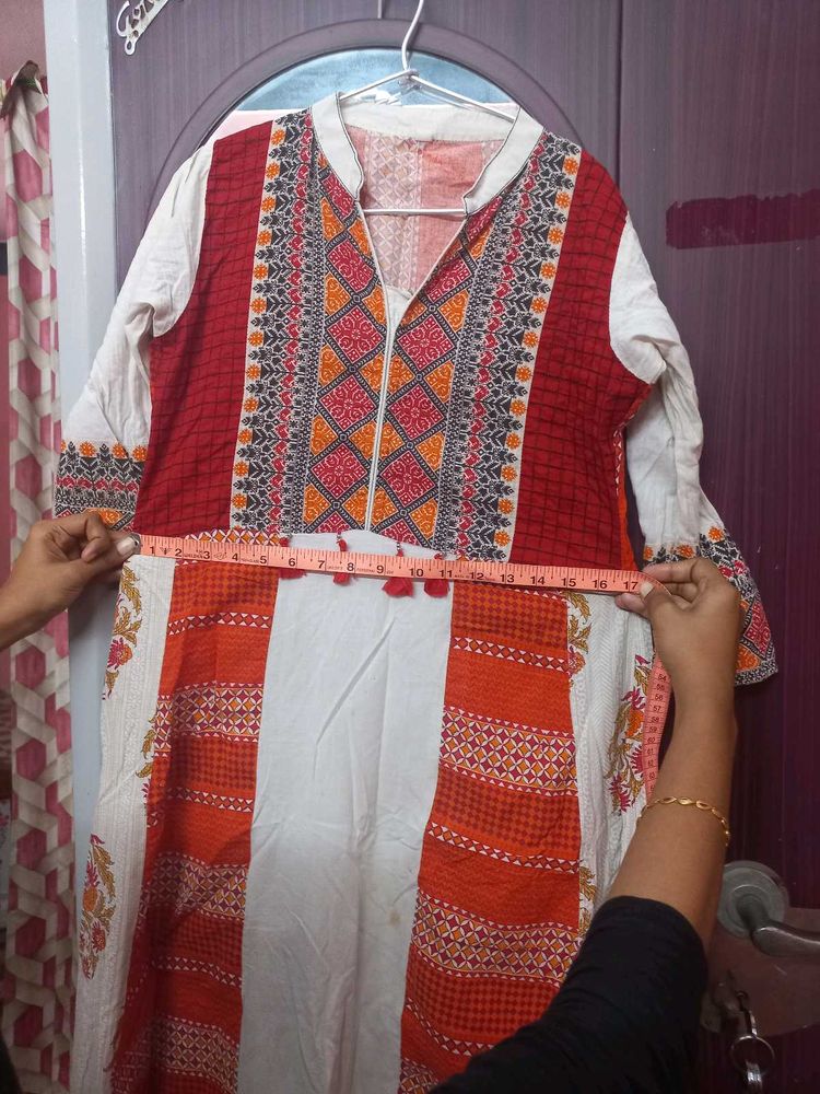 Cotton Printed Long Women Kurta