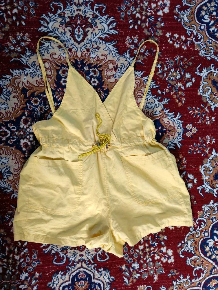 M / L size Yellow Romper / playsuit - Cute &amp; Casua