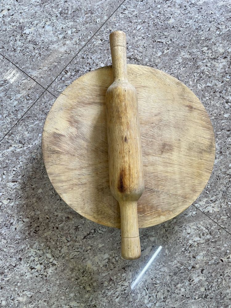Wooden Rolling Pin &amp; Board Set