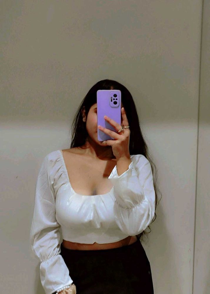 White Long Sleeve Top