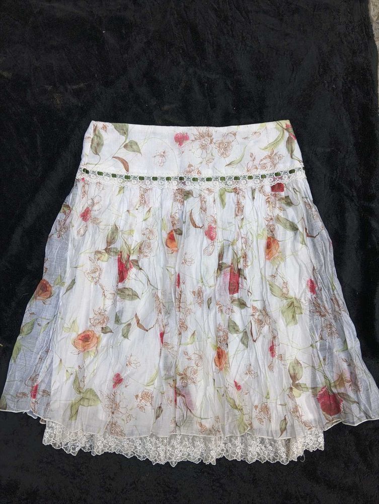 Floral Print Skirt