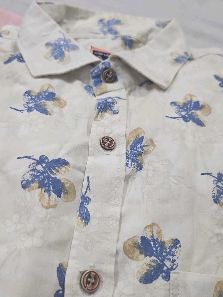 Floral Print Short Sleeve Shirt