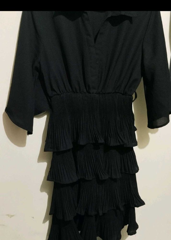 Tiered Black Dress