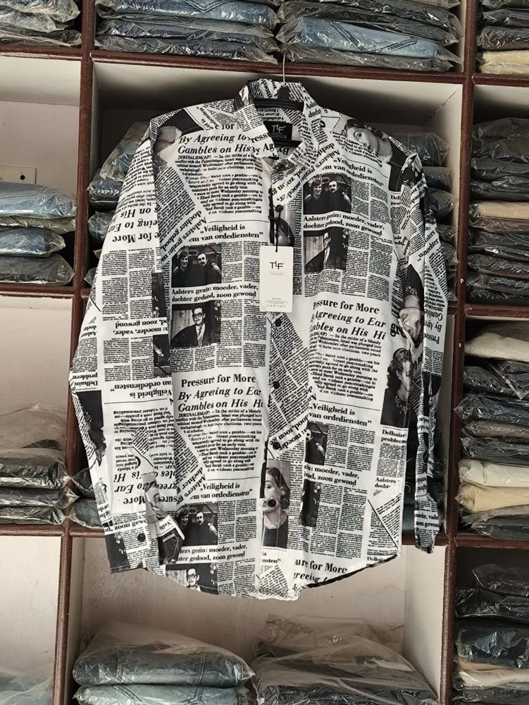 Newspaper Print Shirt