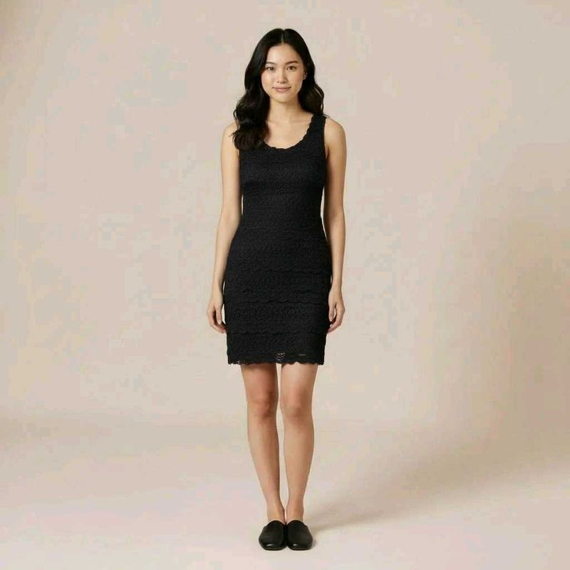 Black Lace Mini Dress