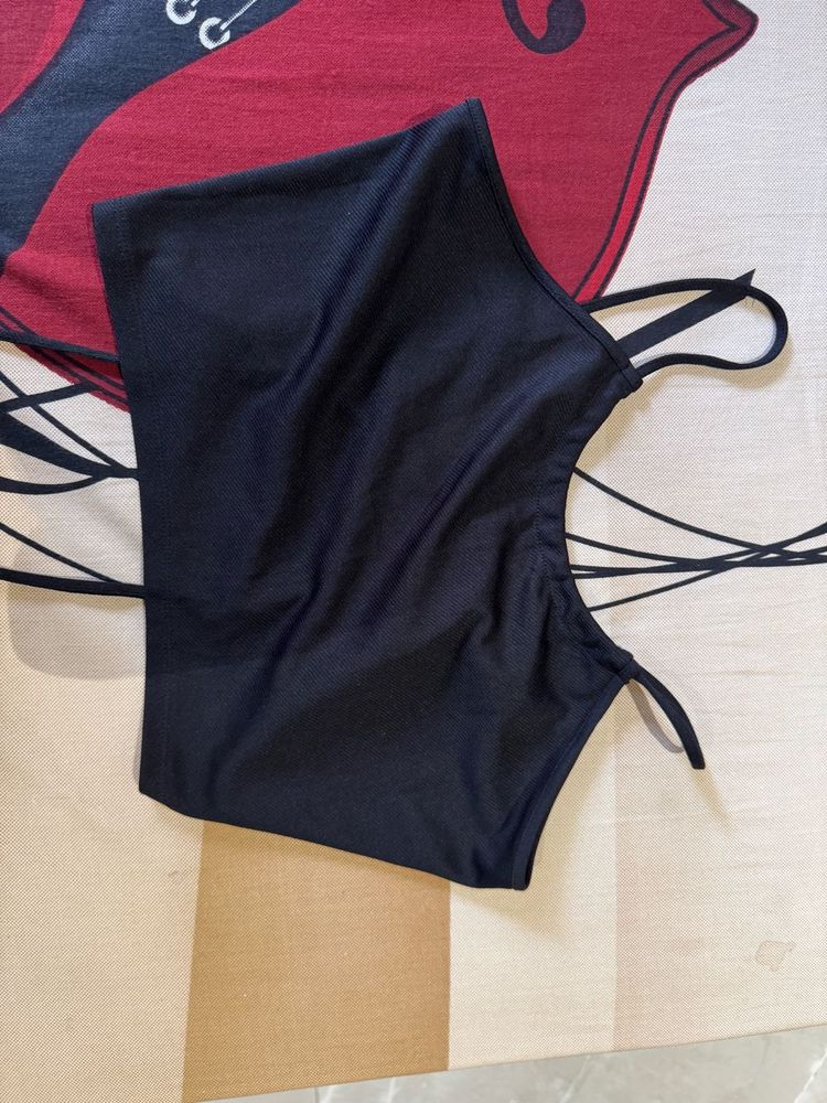Black Backless Top