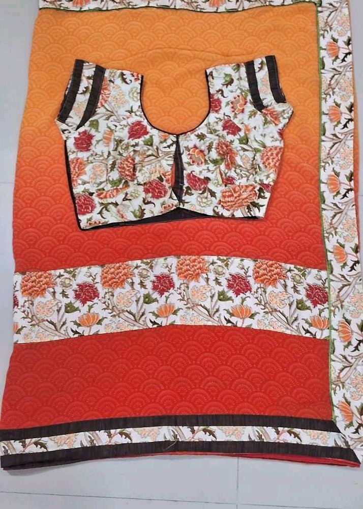 New Saree H Redi Blouse K Sath