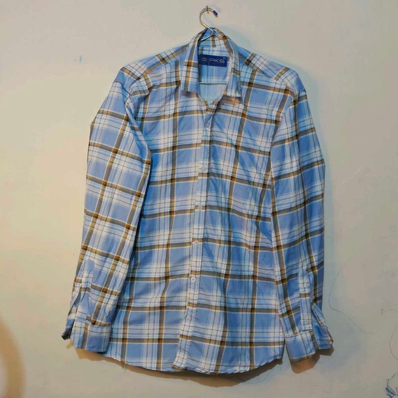 Blue Plaid Shirt