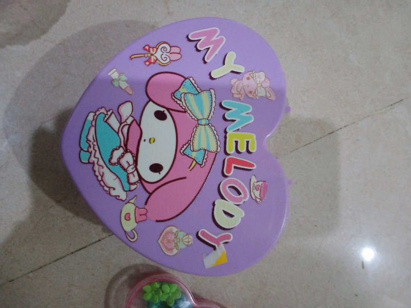 Heart Box with hair accessories