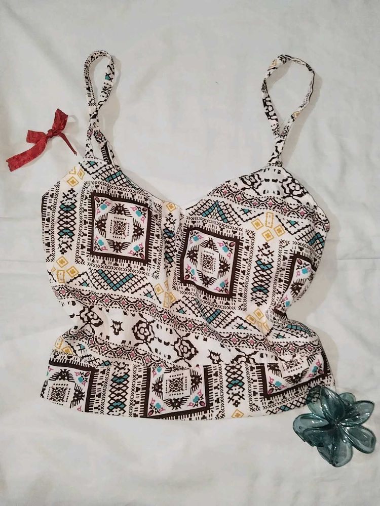 Patterened Crop Top