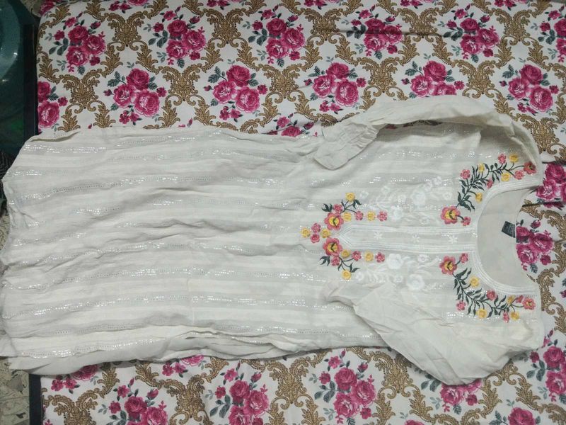 Embroidered Striped Tunic