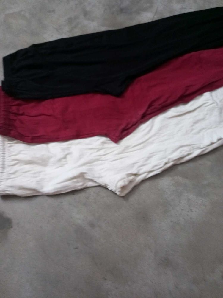 Leggings Bundle - Black, Maroon, White