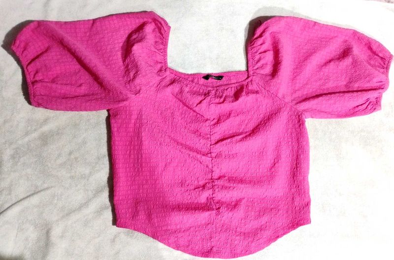 A Rose Colour Crop Top