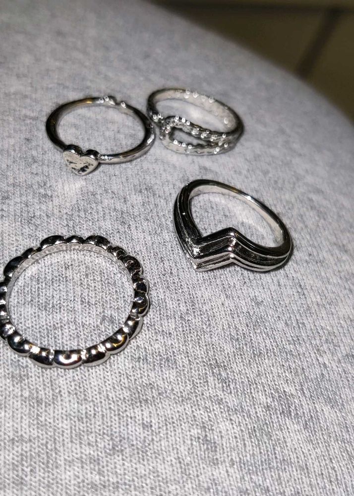 Silver Rings Set