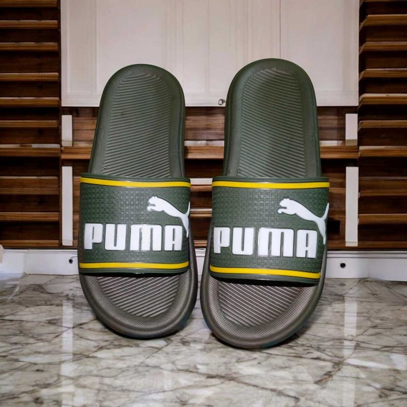 Puma Olive Green Slides