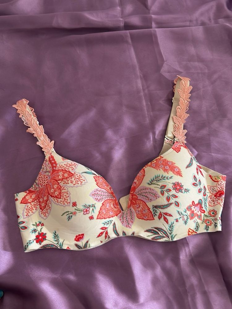 Floral Print Bra