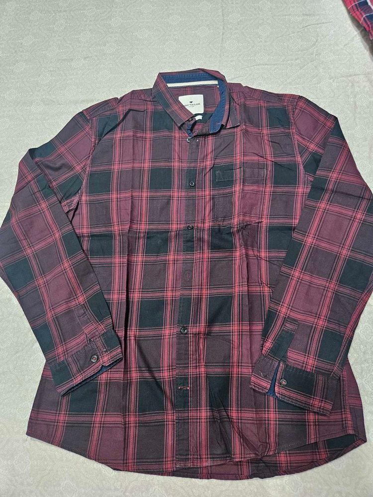 Tom Tailor Rust Color Shirt (Size L)