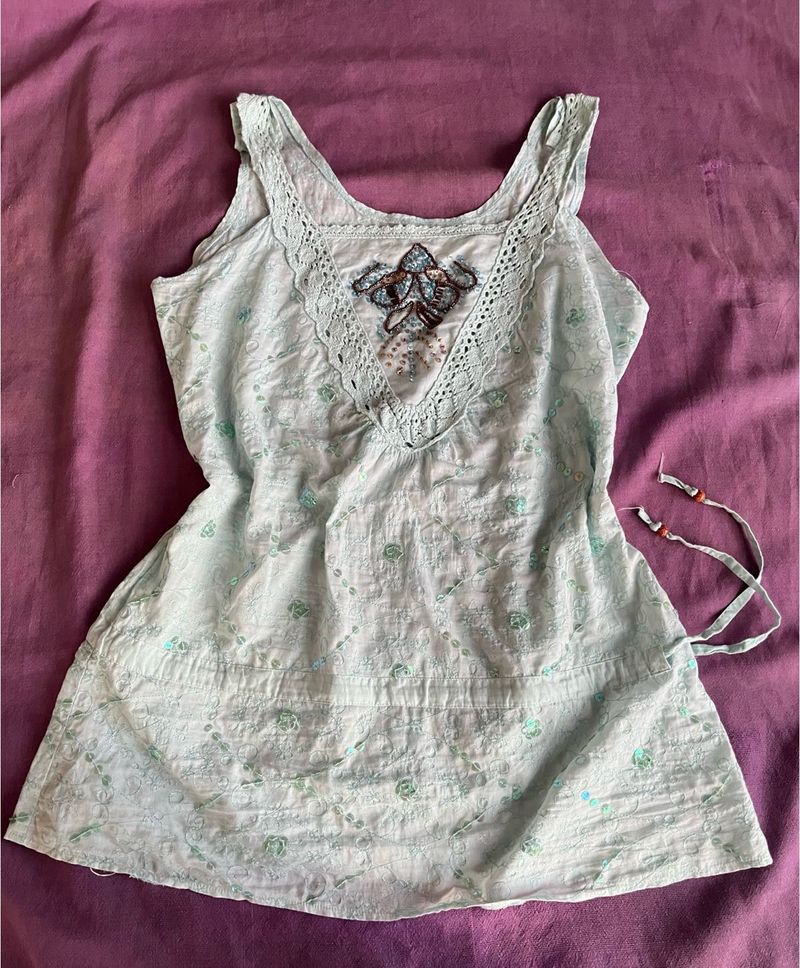 Embroidered Tank Top