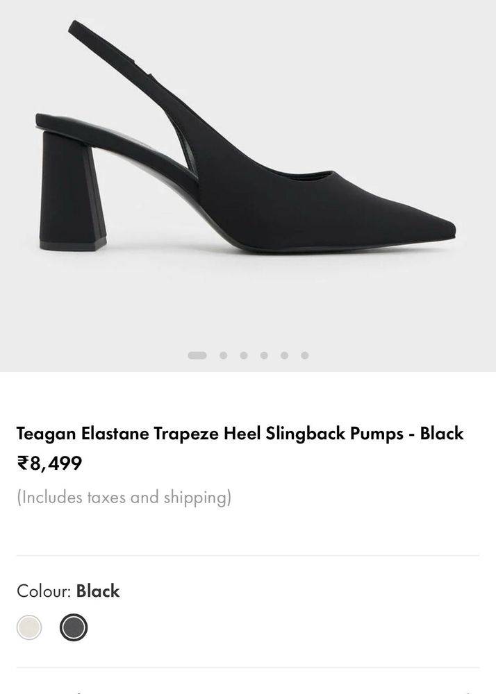 Charles &amp; Keith Black Slingback Heels