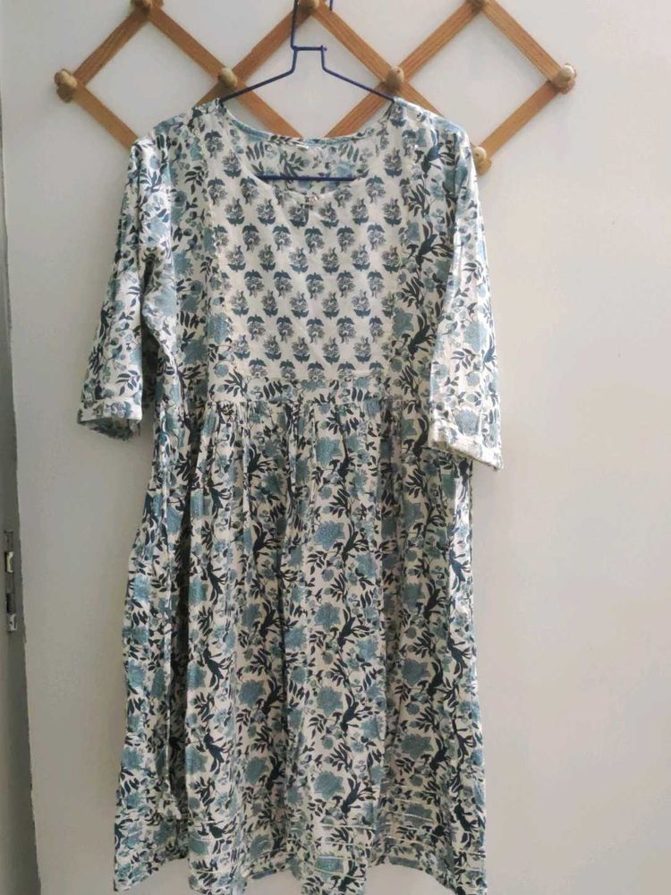 Pure Cotton Flared Kurthi