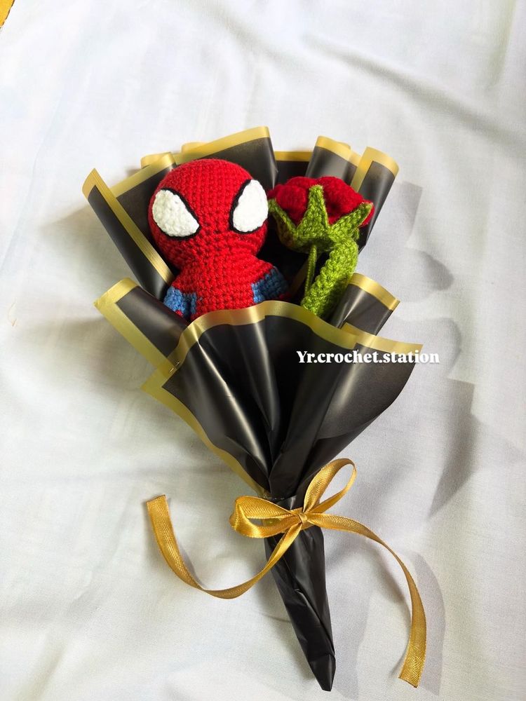 Crochet Spiderman Bouquet