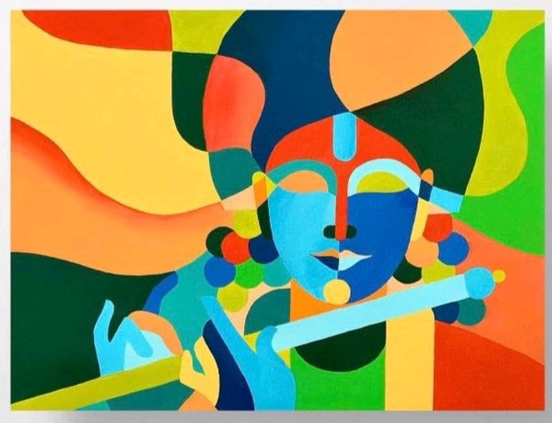 Lord Krishna Abstract Art