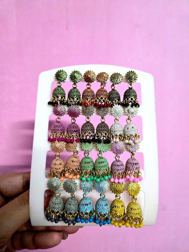 Beautiful Jhumkas/Earrings Set of 12