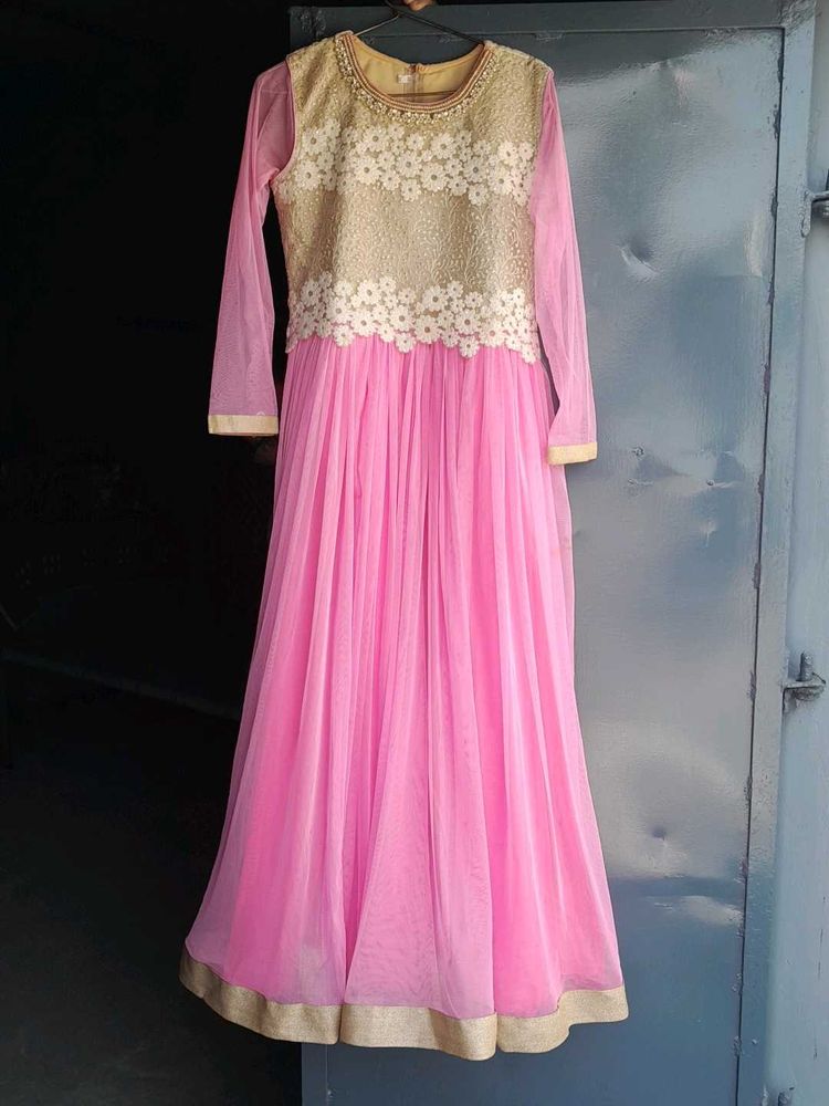 Elegant Pink Ethnic Gown