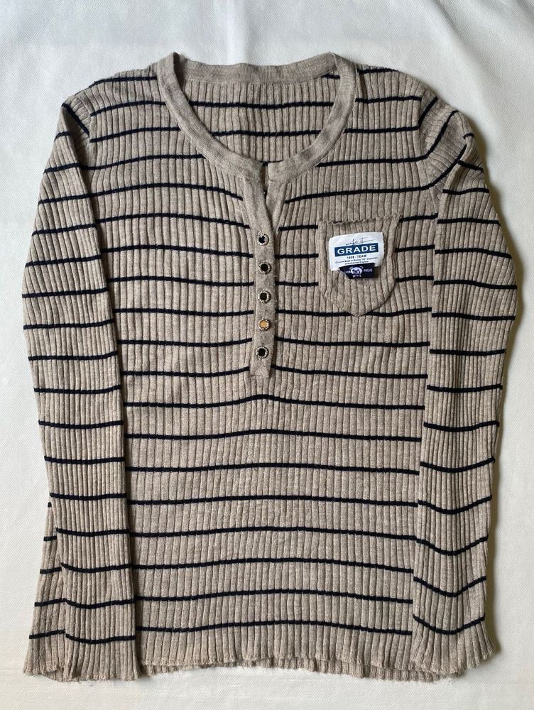 Striped Long Sleeve Top