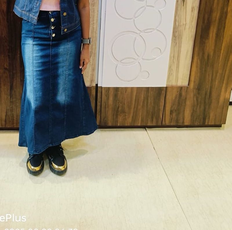 Denim Maxi Skirt
