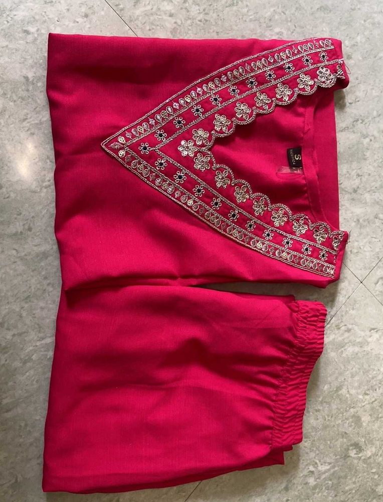 Alia Butt Inspired Pink Kurti Set