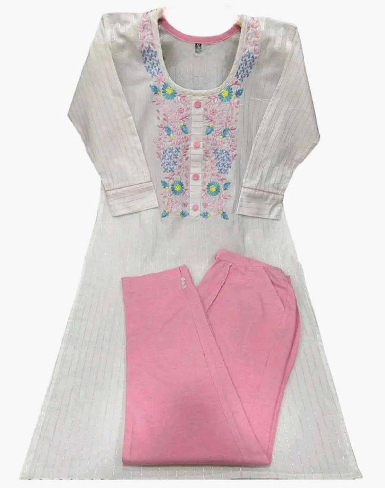 Elegant Embroidered Kurta Set