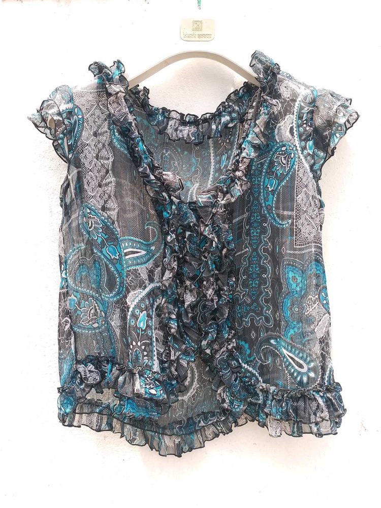 Georgette Y2k Top.