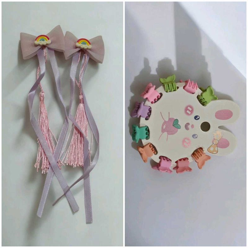 Butterfly And Bow Hair Clip
