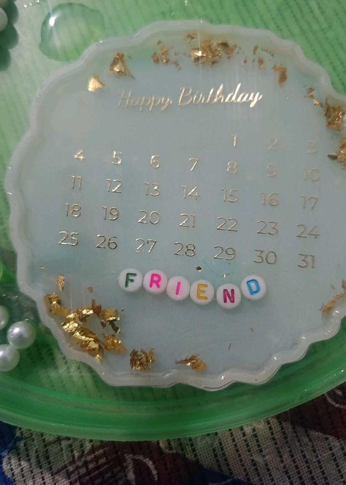 Custom Birthday Calendar Resin Art