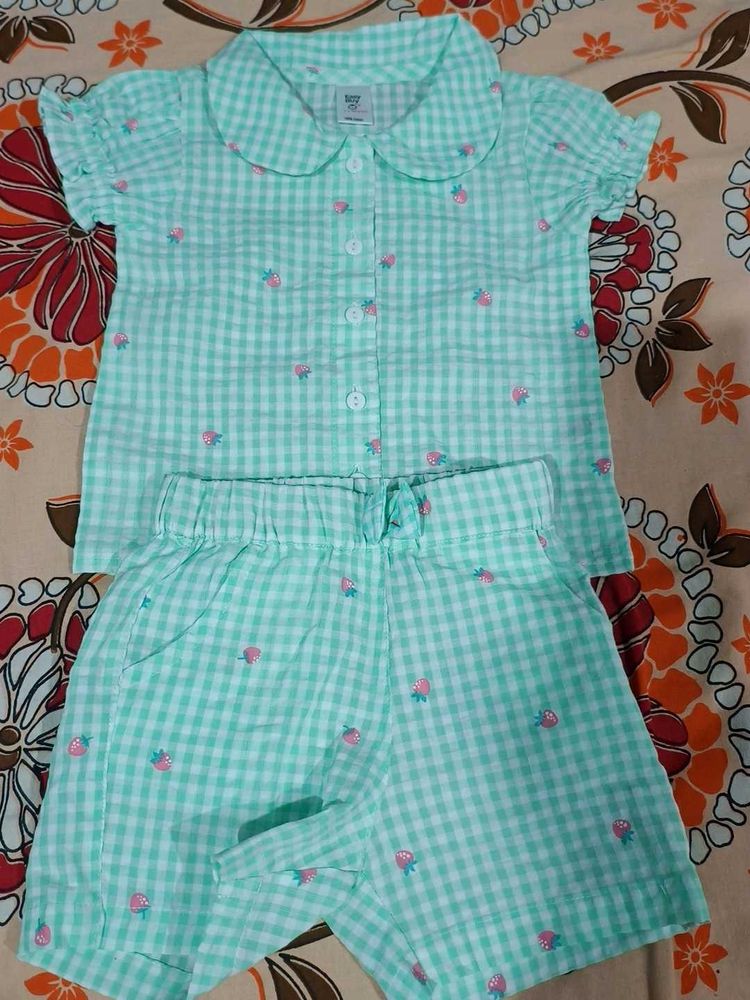 Baby Gingham Strawberry Set