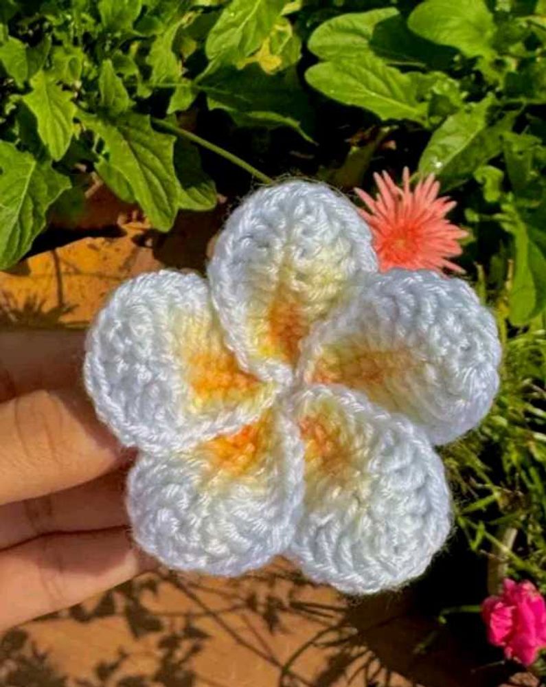 Crochet Flower Hair Clip