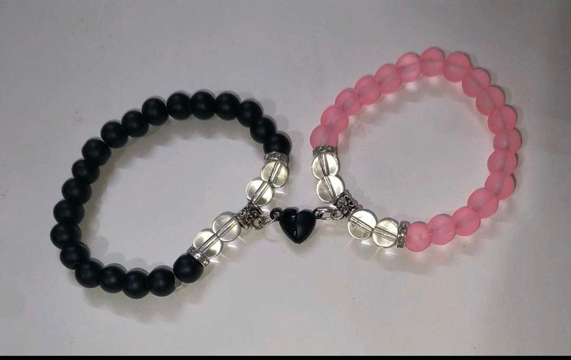 FREE SHIPPING...Matching Magnetic Heart Bracelets