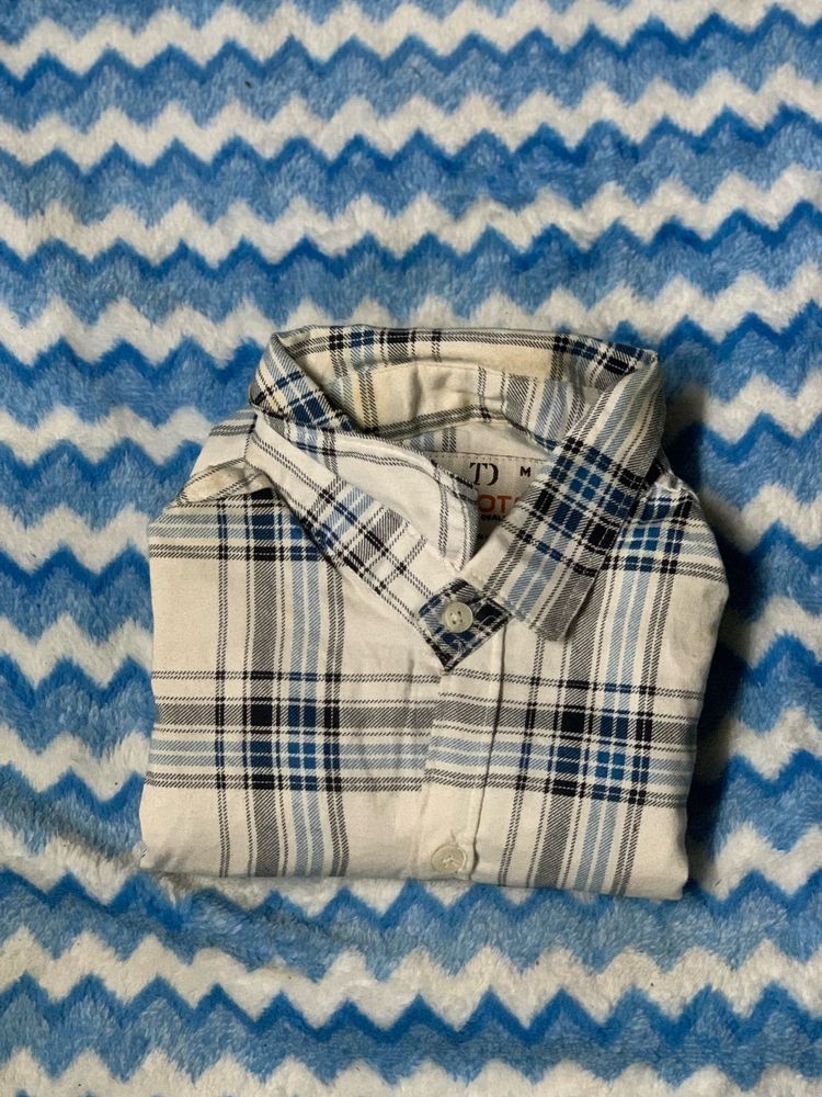 Plain Cotton checked Shirt