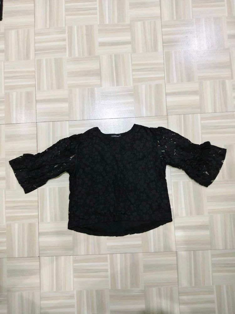 Elegant Black Lace Top
