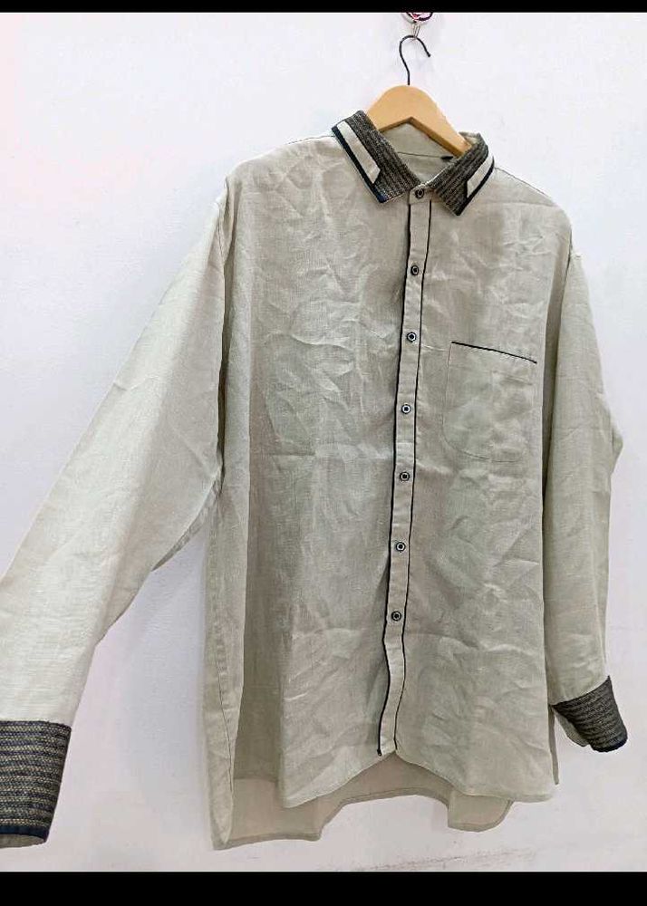 Vintage Linen Blend Button Down
