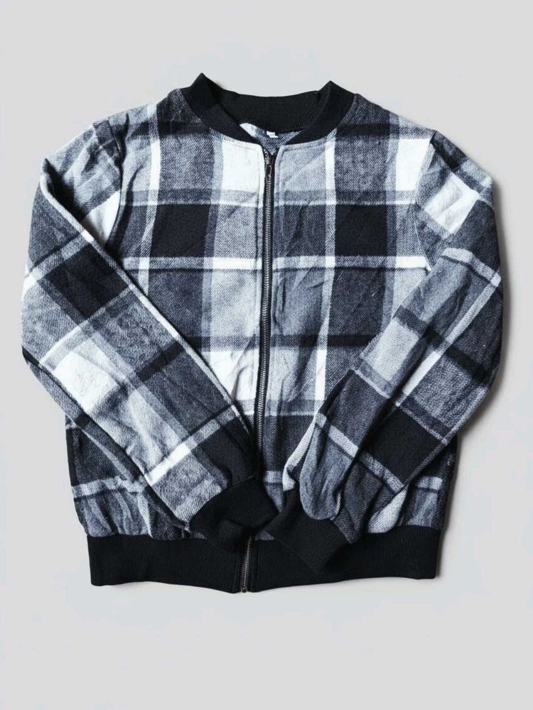 Plaid Bomber Jacket
