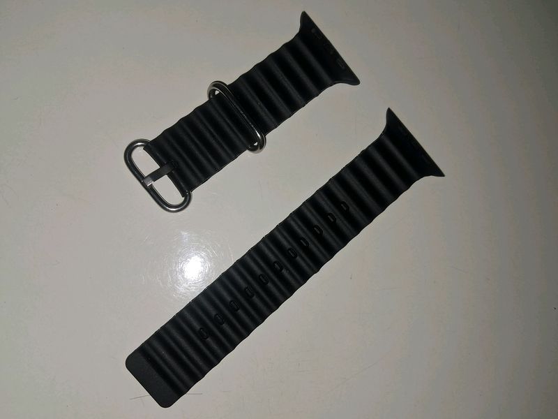 Black Rubber Watch Strap