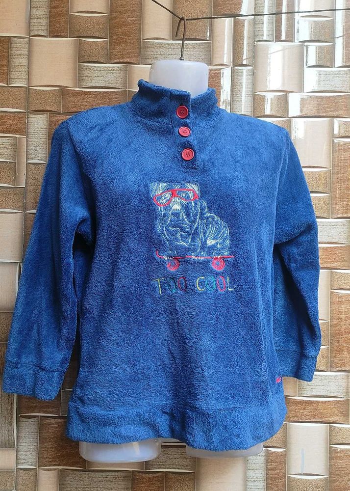 Cute Blue Pullover Sweater