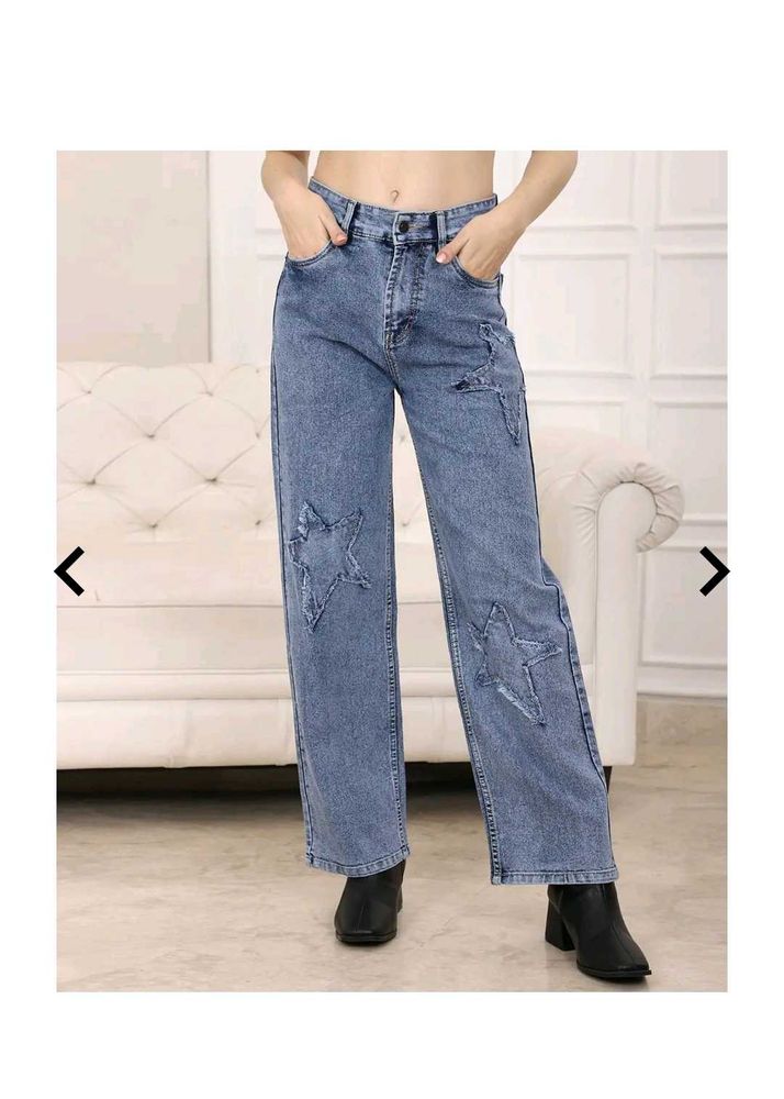 Shein Star Patch straight fit Jeans
