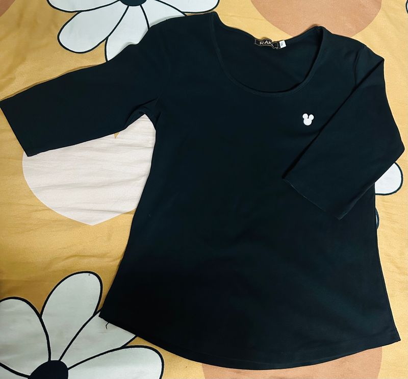 Black Mickey Mouse Top