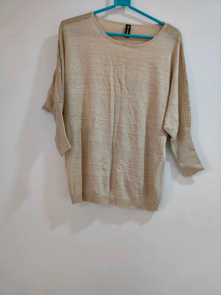 Elegant Top glitter fabric&amp;  stone embellis