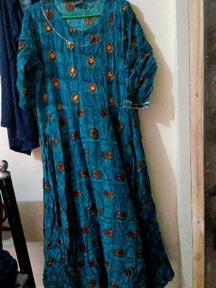 Elegant Blue Printed Kurta